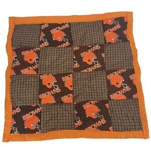 Cleveland Browns Football Small Handmade Quilt Blanket 24" x 26"